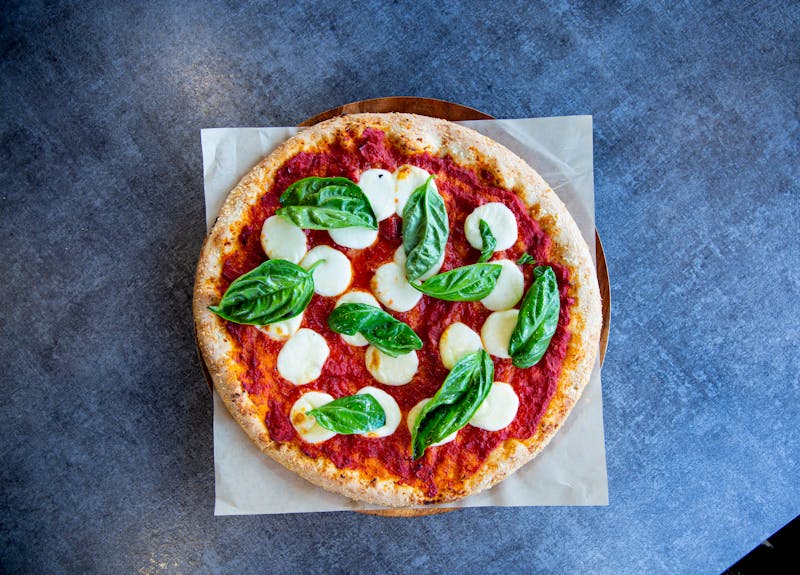 classic Margherita pizza with fresh basil
